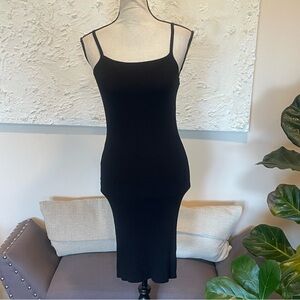 House of Harlow 1960 Knit Ribbed Square Neck Sleeveless Dress Sz Small NWT